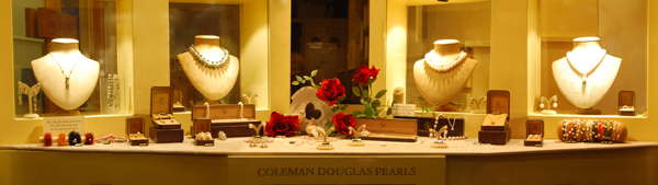 Coleman Douglas Pearls Valentine's Day Window